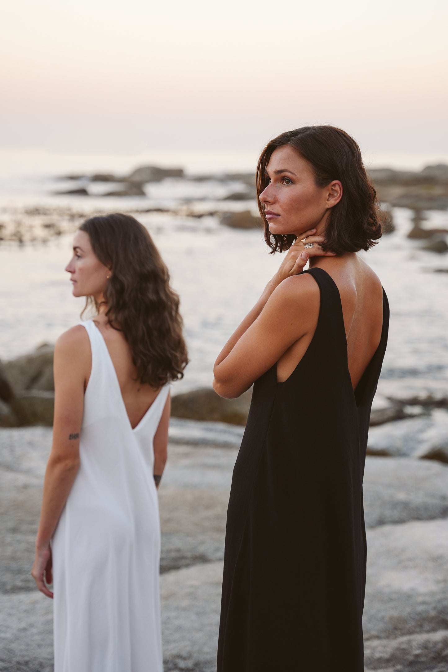 V-Neck & V-Back Maxi Dress