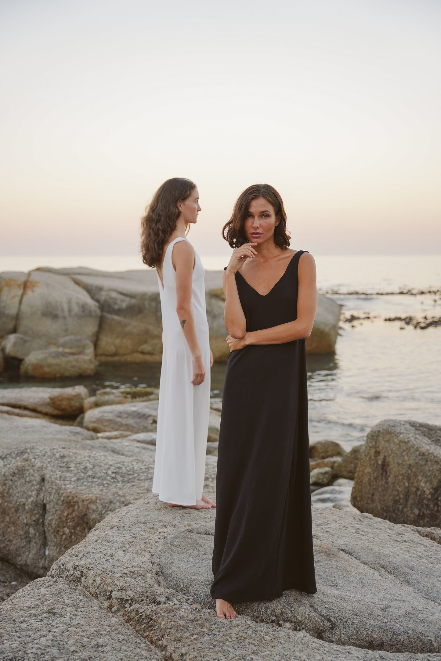 V-Neck & V-Back Maxi Dress